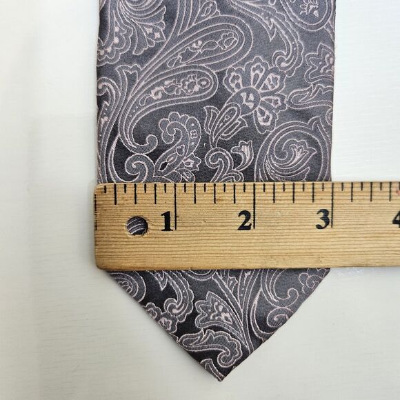 MICHAEL KORS Men's Tie Necktie Paisley Pattern 100% Silk Tie Purple Geometric 3" - Picture 6 of 7